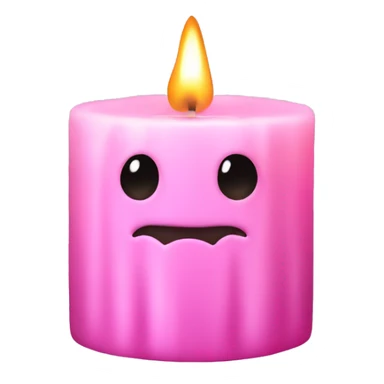Halloween light pink candle  sticker