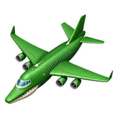 crocodile shaped bomber airplane sticker