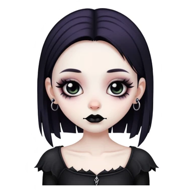 Petite skinny goth girl  sticker