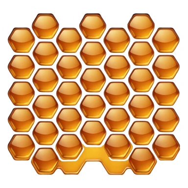 A natural honeycomb panel filled with amber honey. sticker
