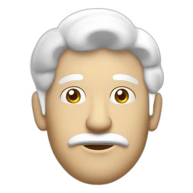 hombre blanco pensando en una nube blanca que sale de su cabeza sticker