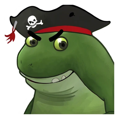 shark w a disgusting face￼ sticker