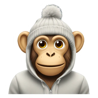 Monkey wearing a beanie  sticker