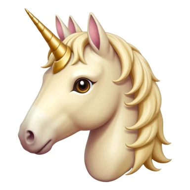 Beige unicorn sticker