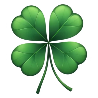 Black four leaf clover sticker