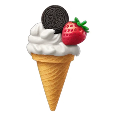 Straberry and oreo ice cream sticker