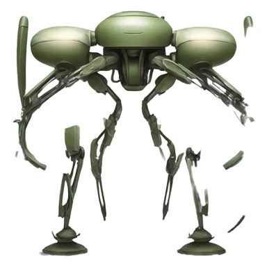 fighting machine from the war of the worlds written by Herbert Wells but make it symmetrical sticker