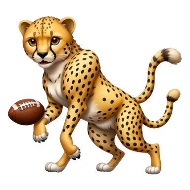 Cheetah playing football sticker