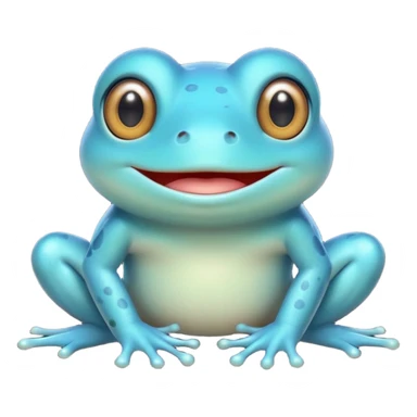 cute cyan frog sticker