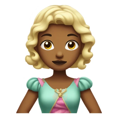 Girl having tantrum in princess dress  sticker