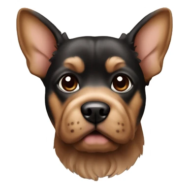 Petit brabanson dog black and brown sticker