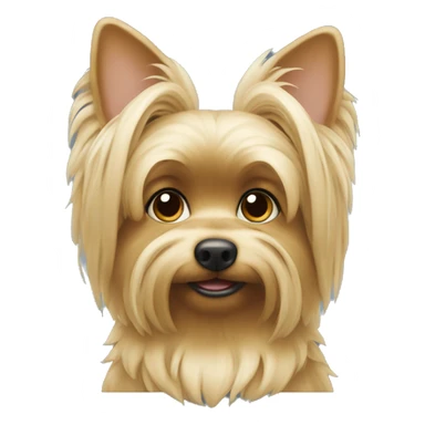 Yorkshire with ears down blond fur sticker