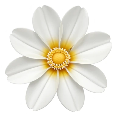 Flower white sticker
