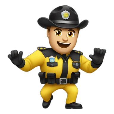 policia bailando samba sticker