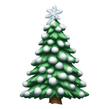 Snowy Christmas tree sticker