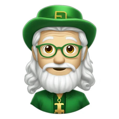 Notre dame leprechaun white hair sticker