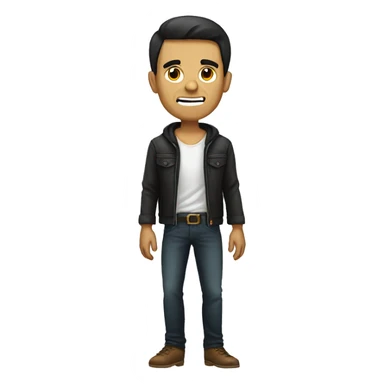 Skull male mexican full body sticker