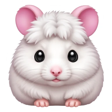 White hamster emoji sticker