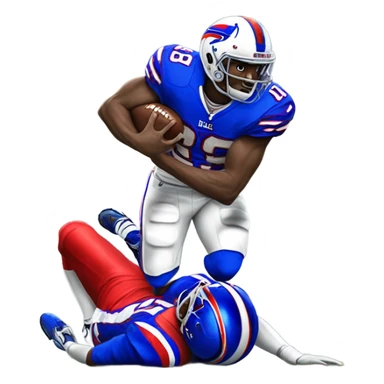 Bills football player tackling  sticker