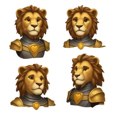 lion paladin in love sticker