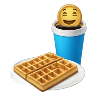 Blue bottle coffee and a waffle sticker