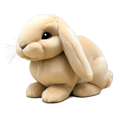 light tan, lop ear bunny, jellycat stuffed animal sticker