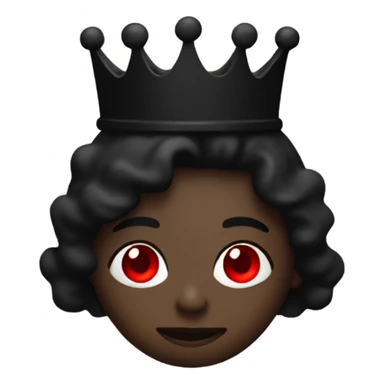 All black silhouette with black crown and red eyes sticker