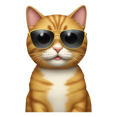Cat with sunglasses sticker