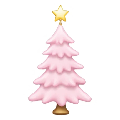 Light Pink Christmas tree with ornaments  sticker