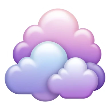 Pastel Violet gradients clouds sticker