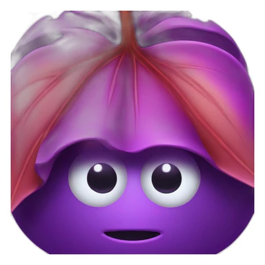 Plants purple with one eye and red leaf sticker