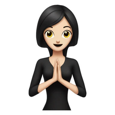 morticia yoga cute sticker