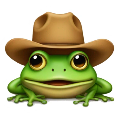 Cowboy frog sticker
