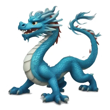 Chinese blue dragon sticker