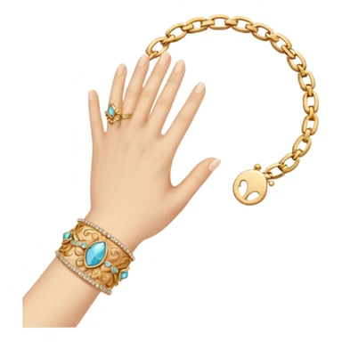 hand with bracelet sticker