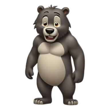 Baloo Disney with just upper body sticker