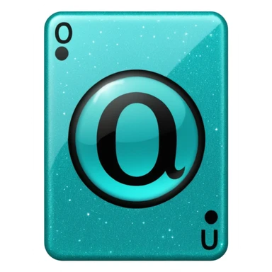 Teal Glittery uno reverse card that says no u in the middle sticker