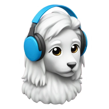 gata amistosa con auriculares, en tonos fucsia #ec058c, blanco y azul oscuro sticker