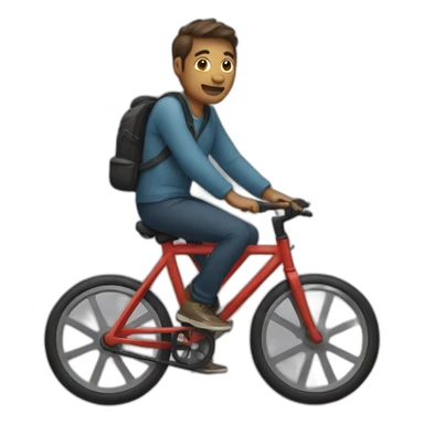 Man in a bicycle sticker