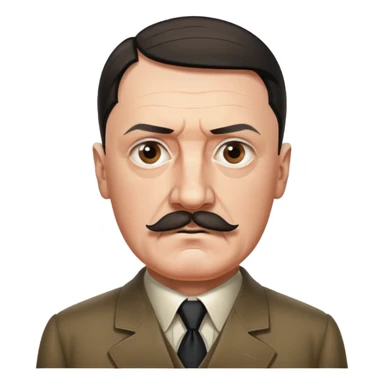 adolf hitler with an angular square mustache sticker