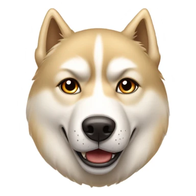 Husky, golden beige angry  sticker