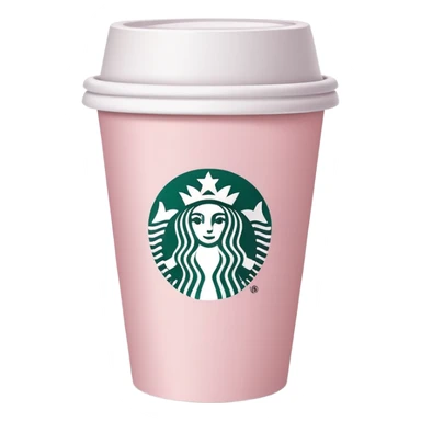 Starbucks pale pink paper cup sticker