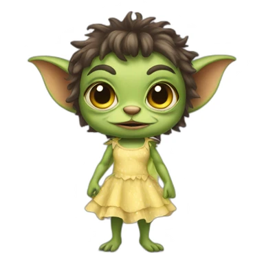 gremlin wearing a dress sticker