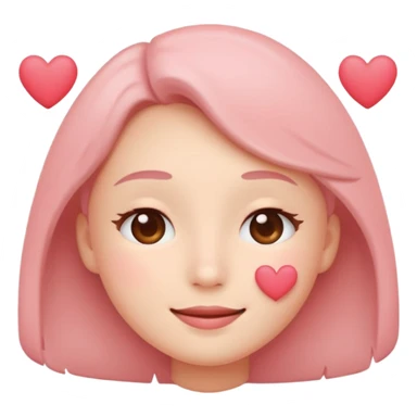 Soft love
Minimalist flat emoji face, warm gentle smile, visible soft blush, small floating hearts, romantic tender vibe, rounded vector style, transparent background sticker