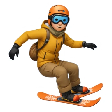 man snowboarding in the mountainss sticker
