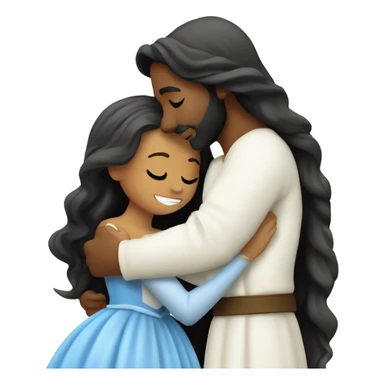 Cinderella hugging Jesus sticker