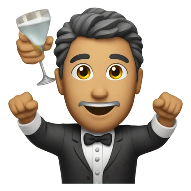 Flying bartender sticker