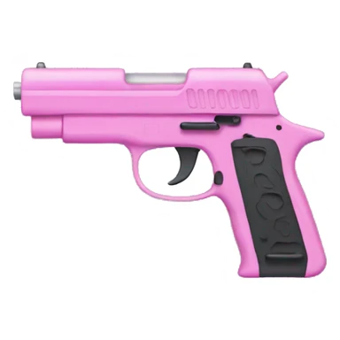 Pink gun sticker