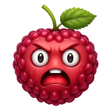 angry ugly raspberry sticker