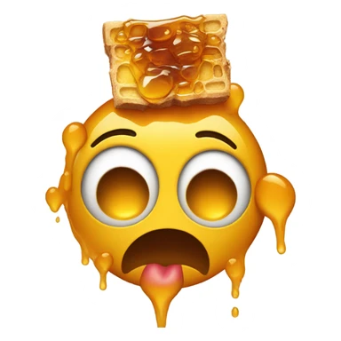 😲 with honey coming out his mouth sticker